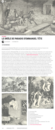Gilles Bechet, Le drole de paradis d'Emmanuel Tête, in Mu in the City